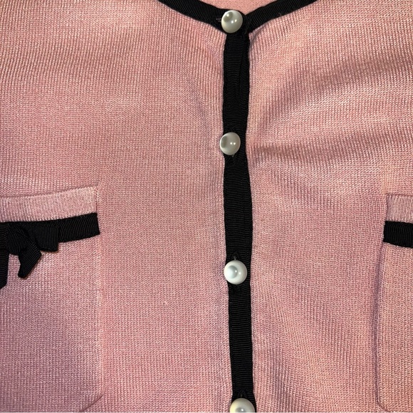 Judith Hart Petites Women’s Pink Button Up Long Sleeve Cardigan Sz MP - Picture 4 of 10